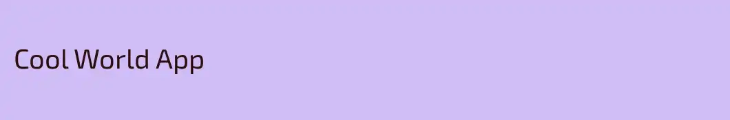 Cool World App